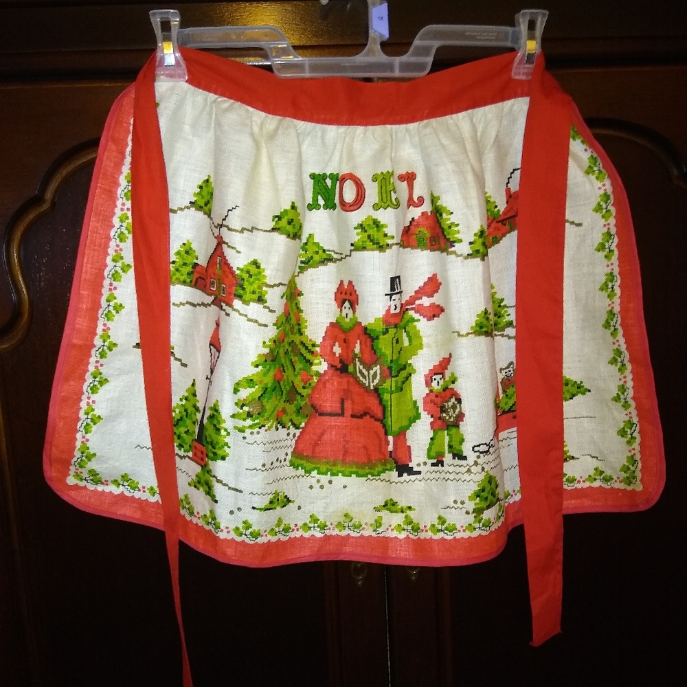 1960s  Vintage Holiday Apron FINAL